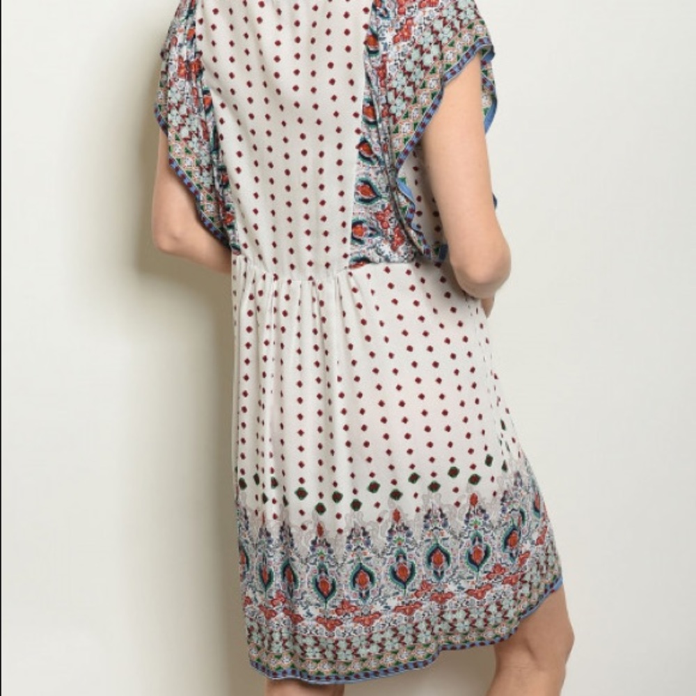 🍑2/$35 or 3/$50🍑 Off White Wine Mini Dress - Picture 3 of 5